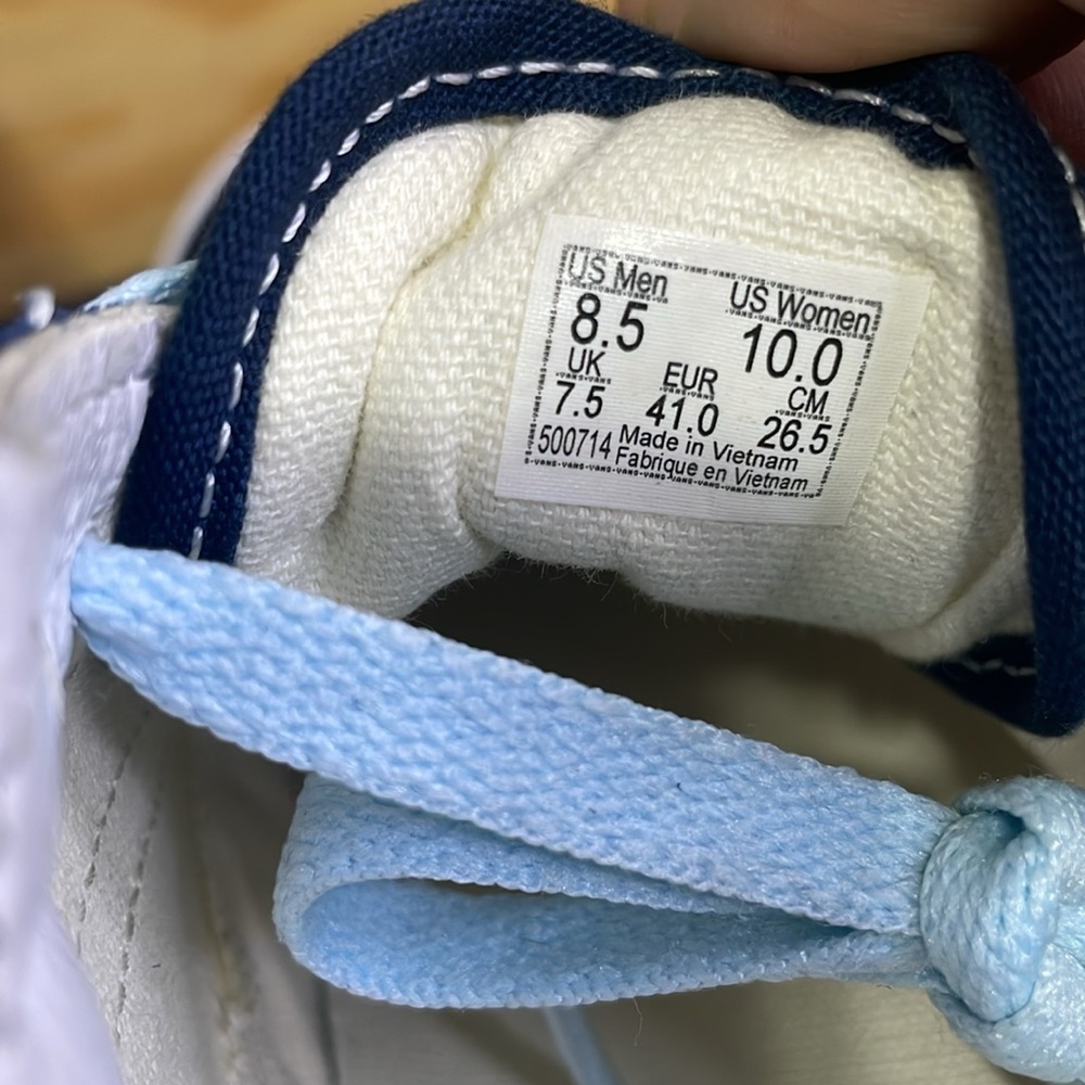 Vans Old Skool checker board Navy Blue/Baby Blue 🔥🔥 - Picture 6 of 7